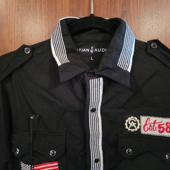 CHRISTIAN AUDIGIER BUTTON DOWN SHIRT - Picture 2 of 16